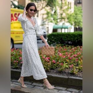 Reformation Mint Linen Dress